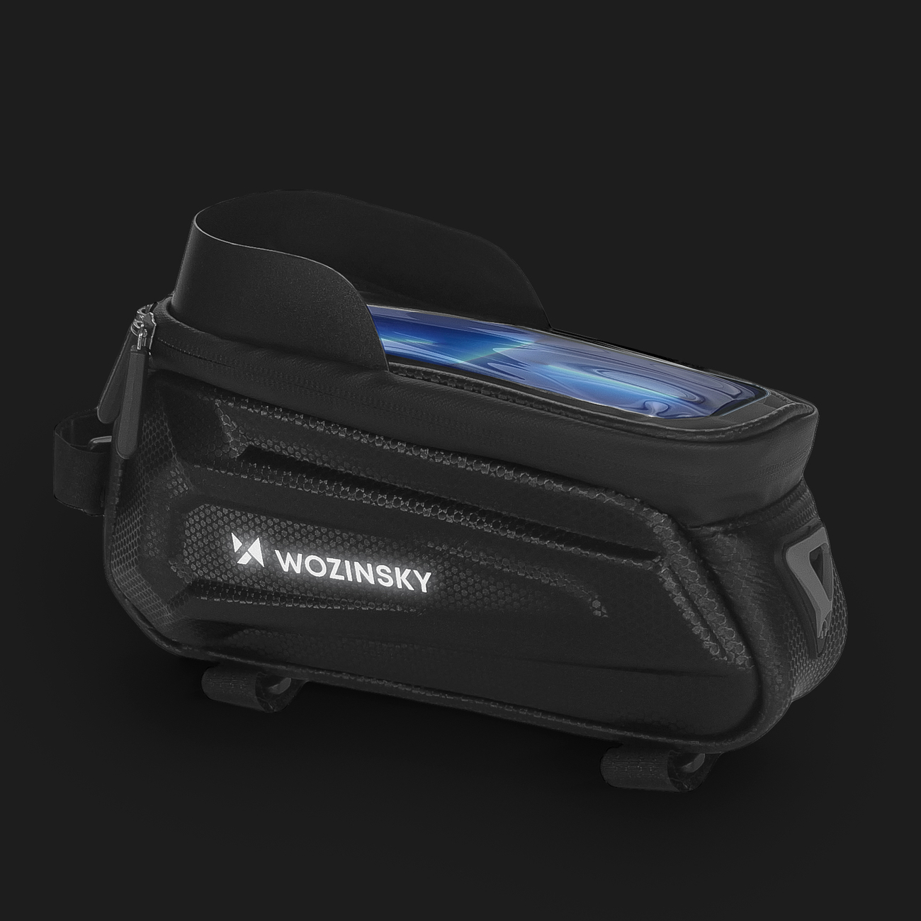 Uchwyt rowerowy Wozinsky wodoodporna torba rowerowa na ram 1,7l WBB28BK czarna SAMSUNG Galaxy S24 Ultra / 7