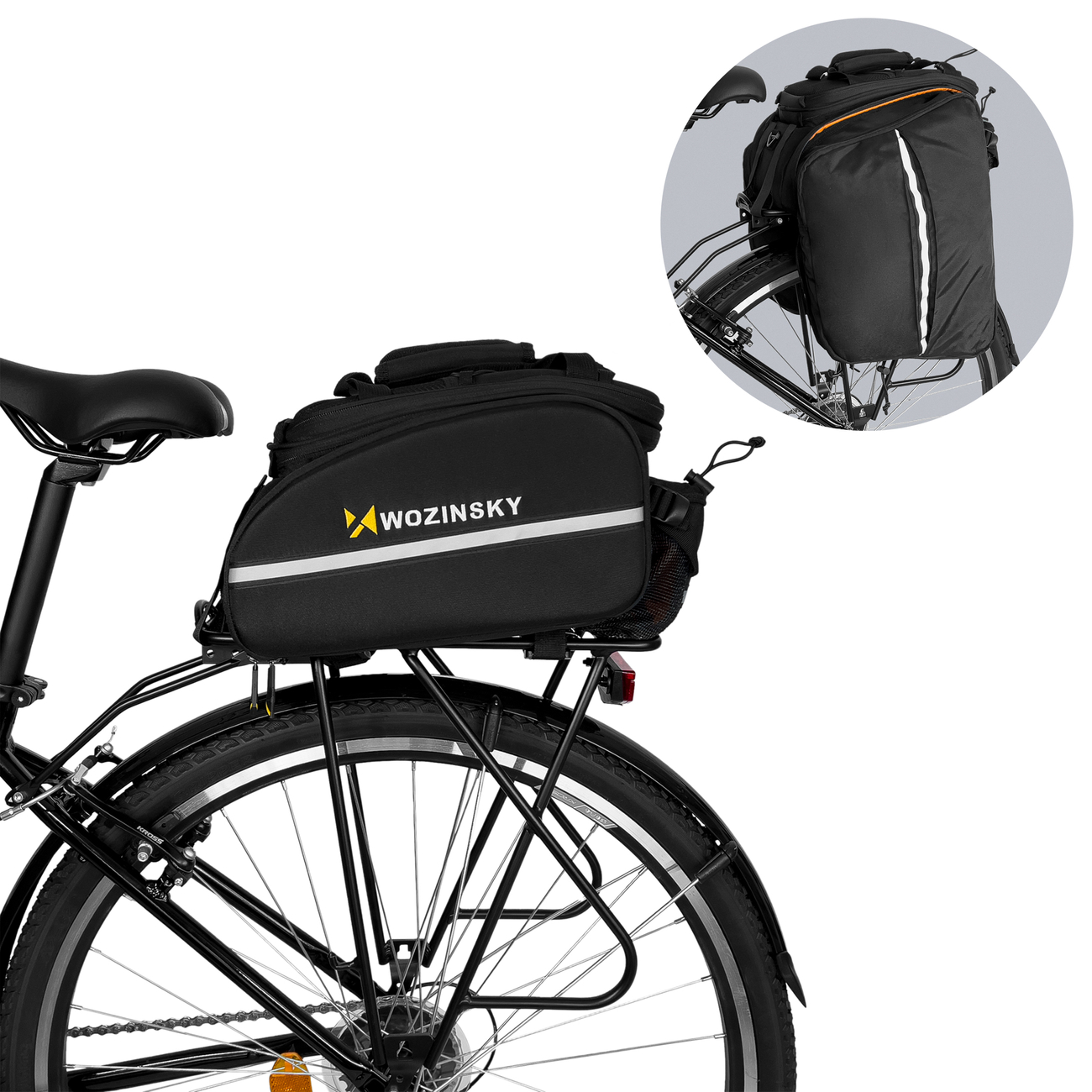 Uchwyt rowerowy Wozinsky torba rowerowa na baganik 35L WBB19BK czarny Vivo X9