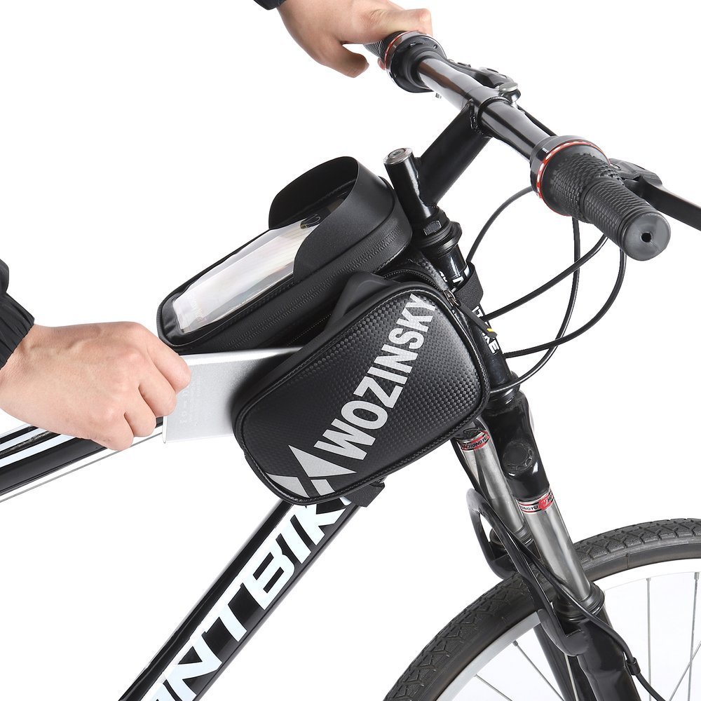 Uchwyt rowerowy Wozinsky sakwa rowerowa na ram WBB21BK czarny NOKIA Lumia 820 / 5