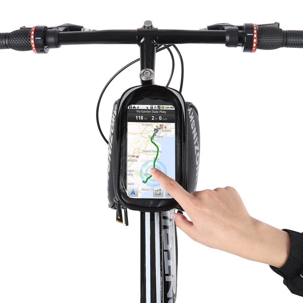 Uchwyt rowerowy Wozinsky sakwa rowerowa na ram WBB21BK czarny APPLE iPhone 13 Pro / 6