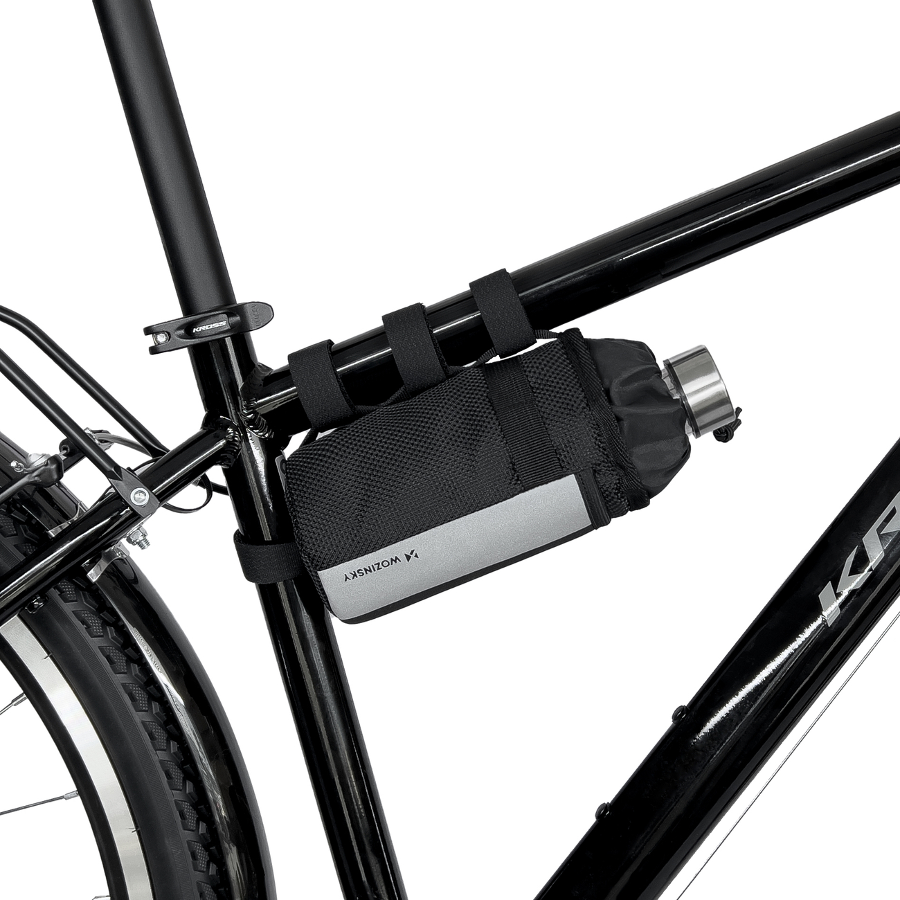 Uchwyt rowerowy Wozinsky WBB29BK termiczna torba rowerowa na bidon / butelk czarna MOTOROLA Moto G8 Power Lite / 3