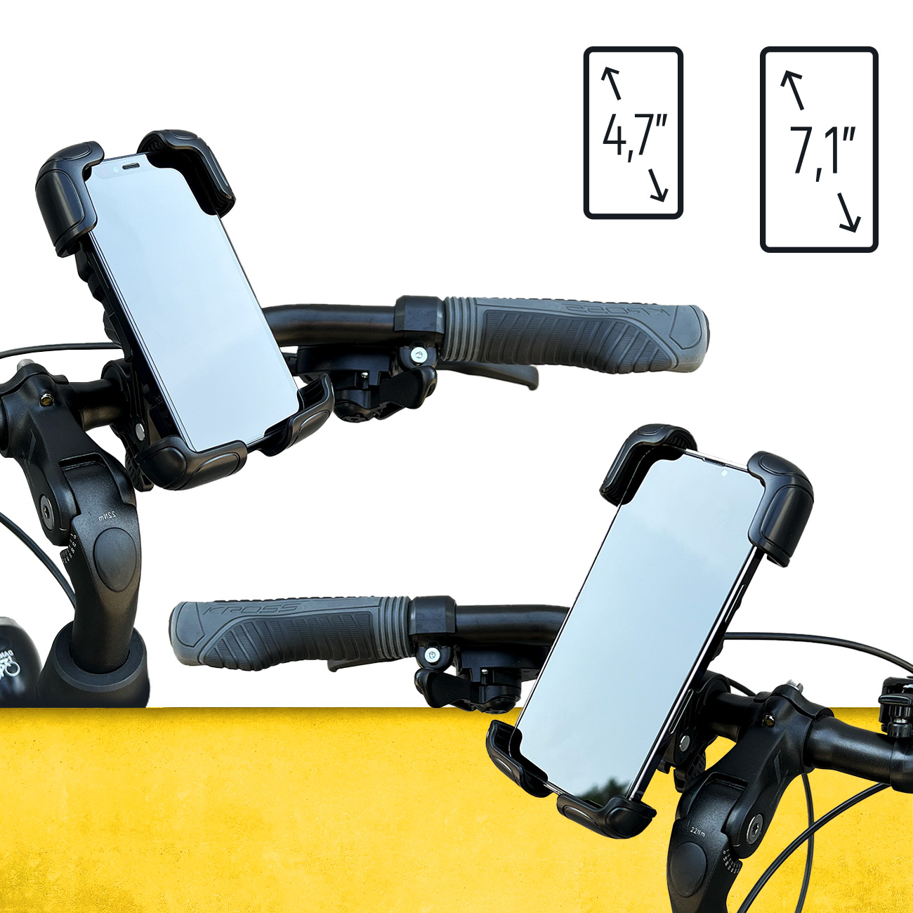 Uchwyt rowerowy Wozinsky na kierownic roweru, motocykla, hulajnogi WBHBK6 czarny APPLE iPhone SE 2020 / 7