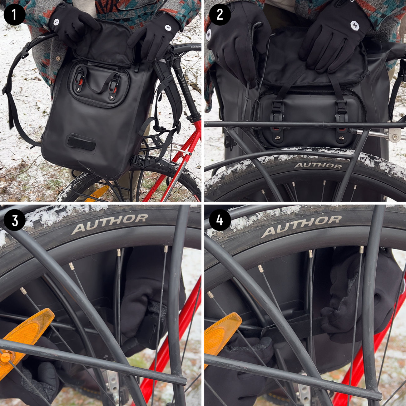 Uchwyt rowerowy Wozinsky wodoszczelny plecak rowerowy 2w1 23l WBB31RE czerwony SAMSUNG Galaxy Tab A9 8.7 / 9