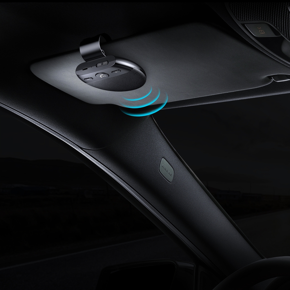 Zestaw gonomwicy Wozinsky Bluetooth do samochodu na oson przeciwsoneczn WHCK-01 czarny Vivo V21 5G / 6