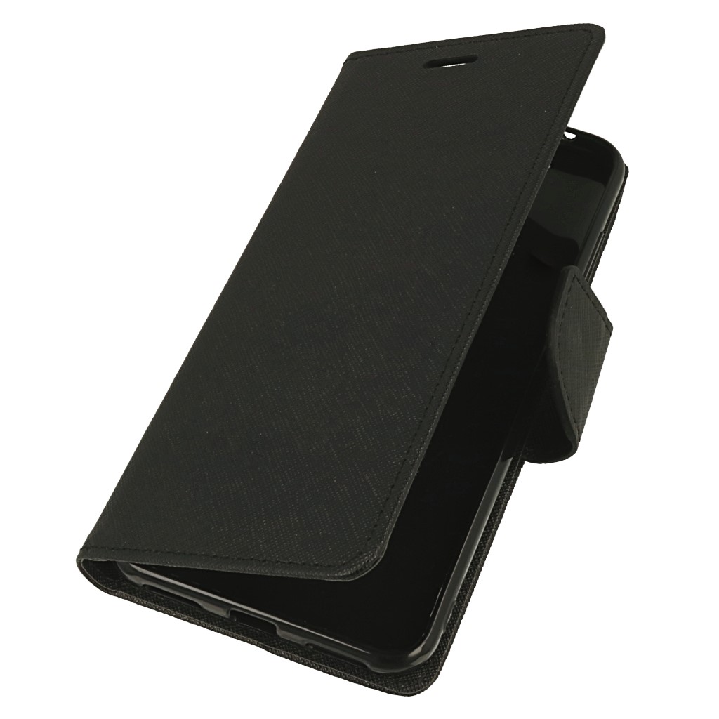 Pokrowiec etui z klapk na magnes Fancy Case czarne Xiaomi Redmi 5