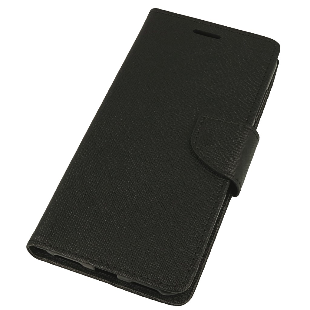 Pokrowiec etui z klapk na magnes Fancy Case czarne Xiaomi Redmi 5 / 4