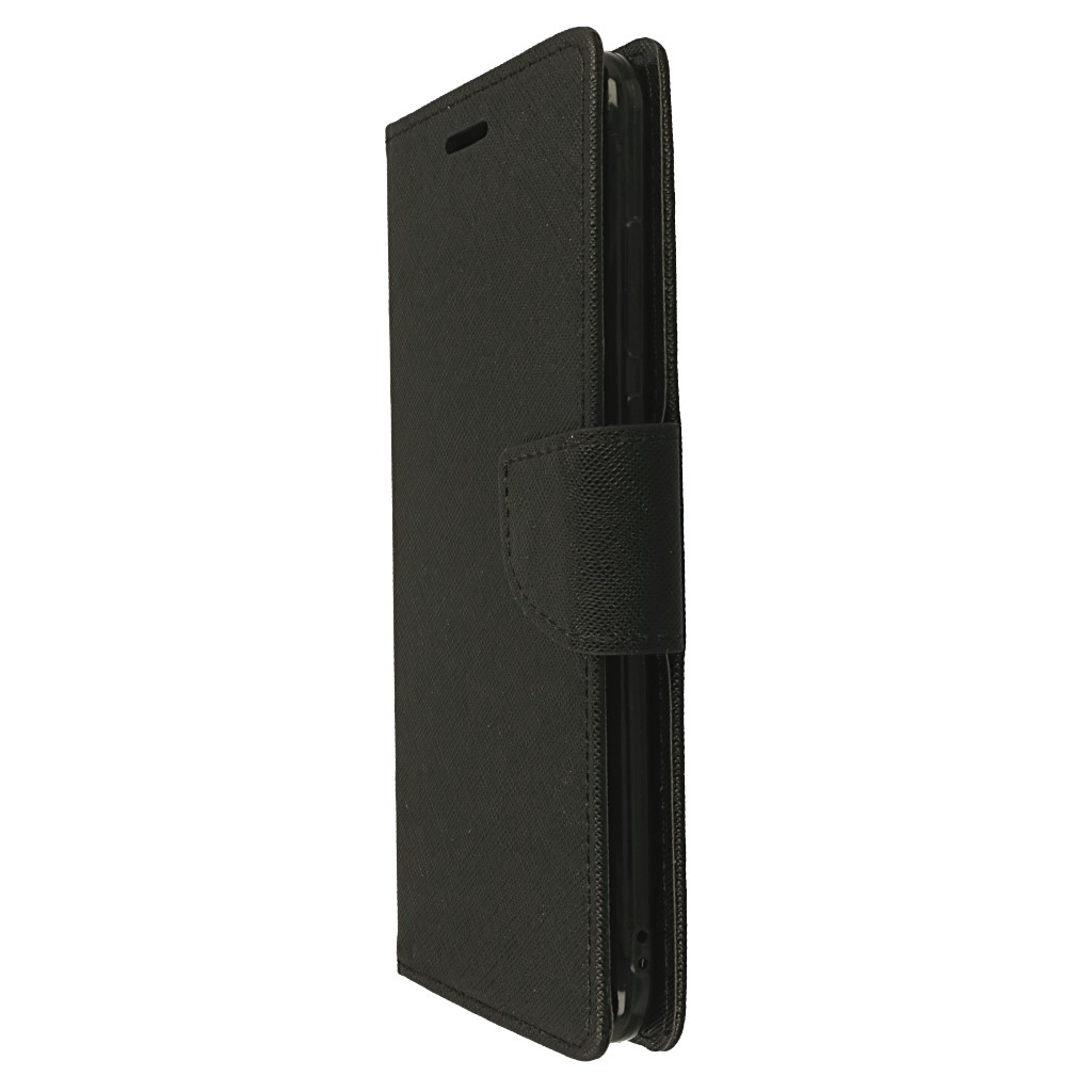 Pokrowiec etui z klapk na magnes Fancy Case czarne Xiaomi Redmi 5 / 7