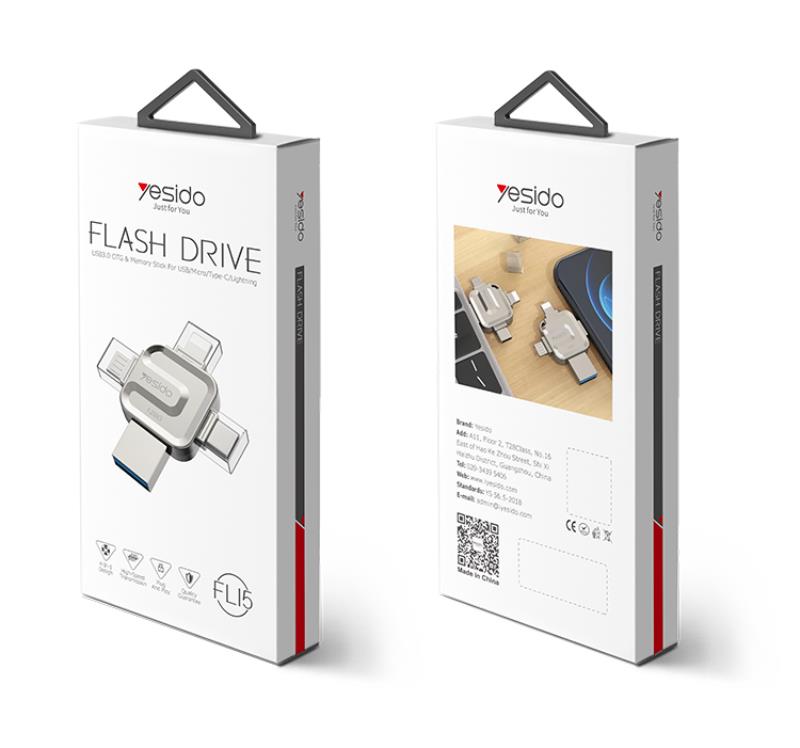 Karta pami�ci Yesido FL15 4 in 1 OTG Flash Disk 16GB Xiaomi Redmi 10 / 2