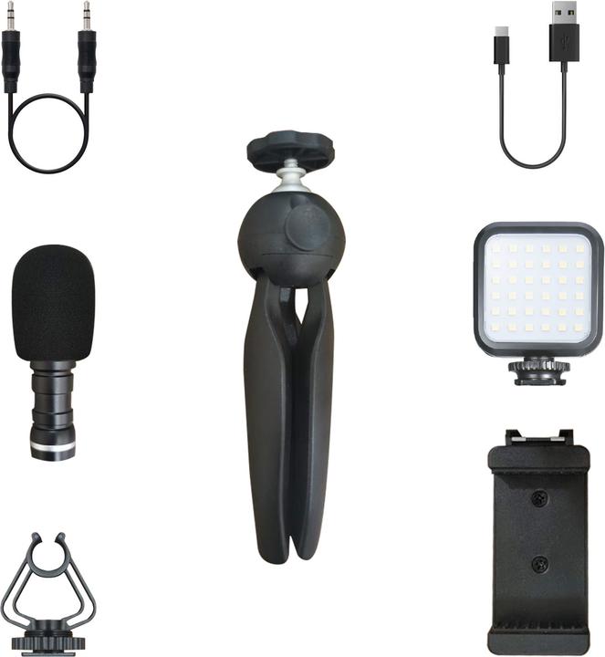 Statyw wysięgnik selfie Zestaw do nagrywania XQISIT czarny APPLE iPhone 6 Plus / 2 Statyw wysięgnik selfie Zestaw do nagrywania XQISIT czarny APPLE iPhone 6 Plus / 2