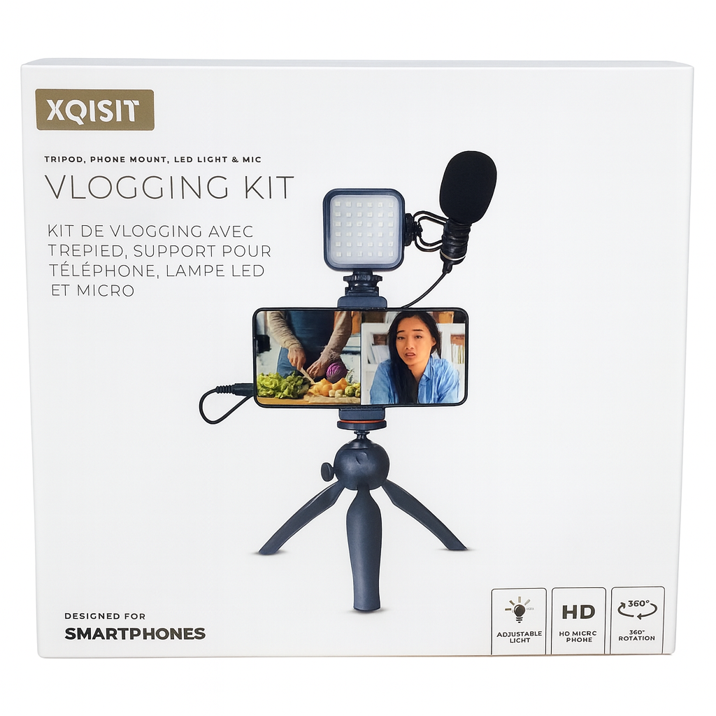 Statyw wysięgnik selfie Zestaw do nagrywania XQISIT czarny APPLE iPhone 6 Plus / 3 Statyw wysięgnik selfie Zestaw do nagrywania XQISIT czarny APPLE iPhone 6 Plus / 3