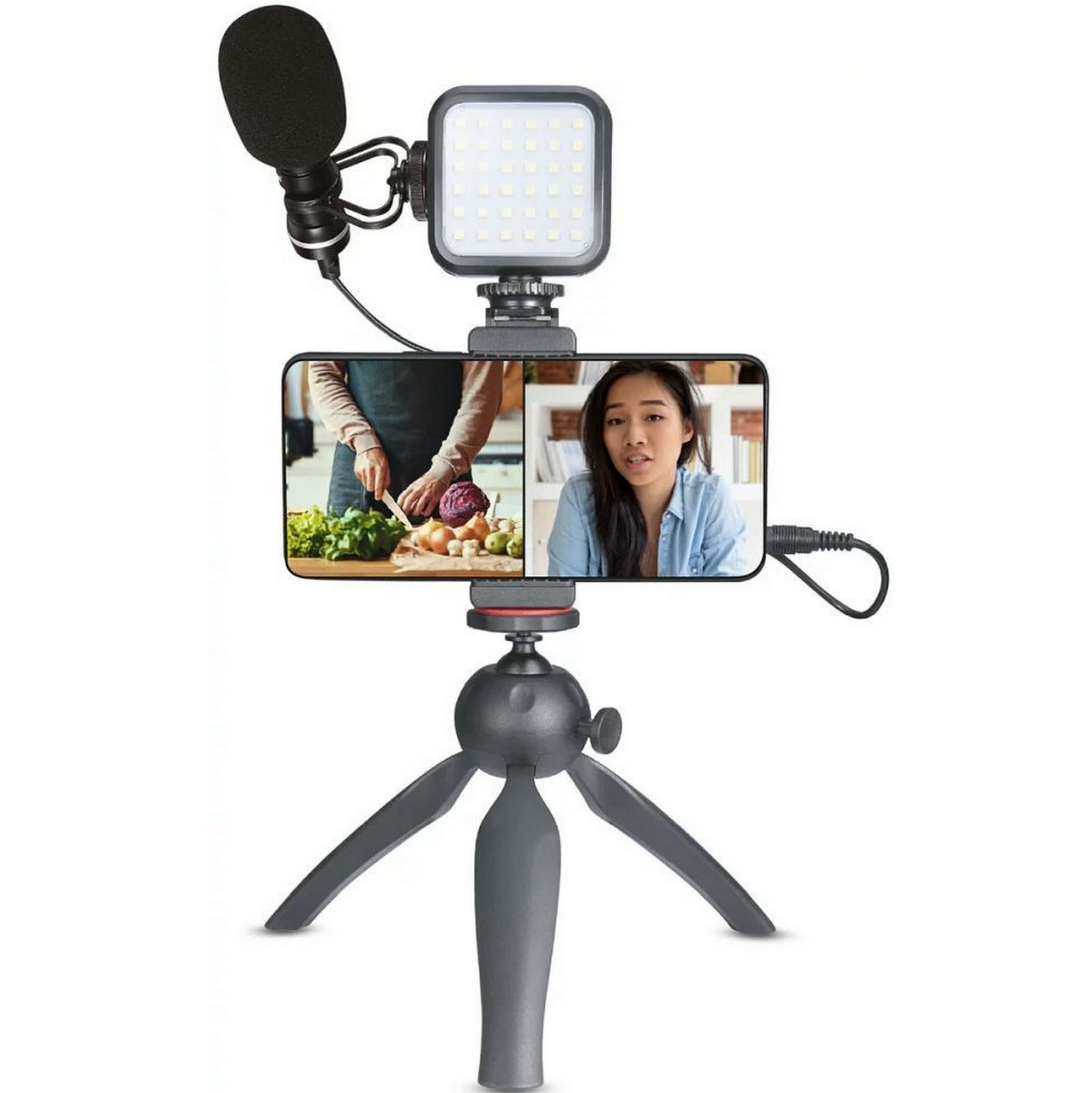 Statyw wysięgnik selfie Zestaw do nagrywania XQISIT czarny APPLE iPhone 6 Plus Statyw wysięgnik selfie Zestaw do nagrywania XQISIT czarny APPLE iPhone 6 Plus