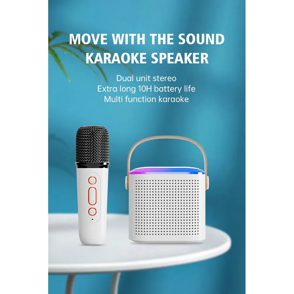 Mikrofon Zestaw karaoke LED Bluetooth Y1 biay Oppo A60 / 6