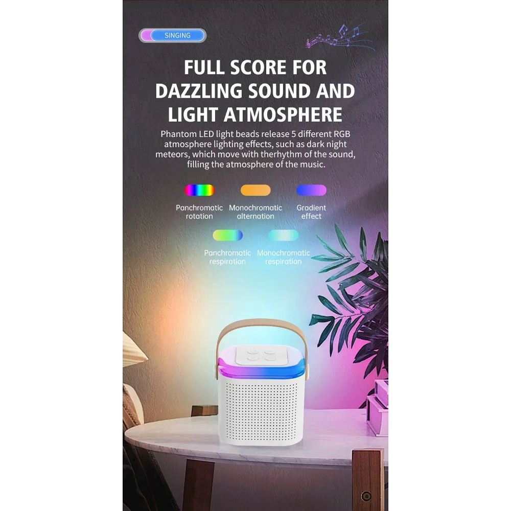Mikrofon Zestaw karaoke LED Bluetooth Y1 biay ASUS Zenfone Max Plus M1 / 9