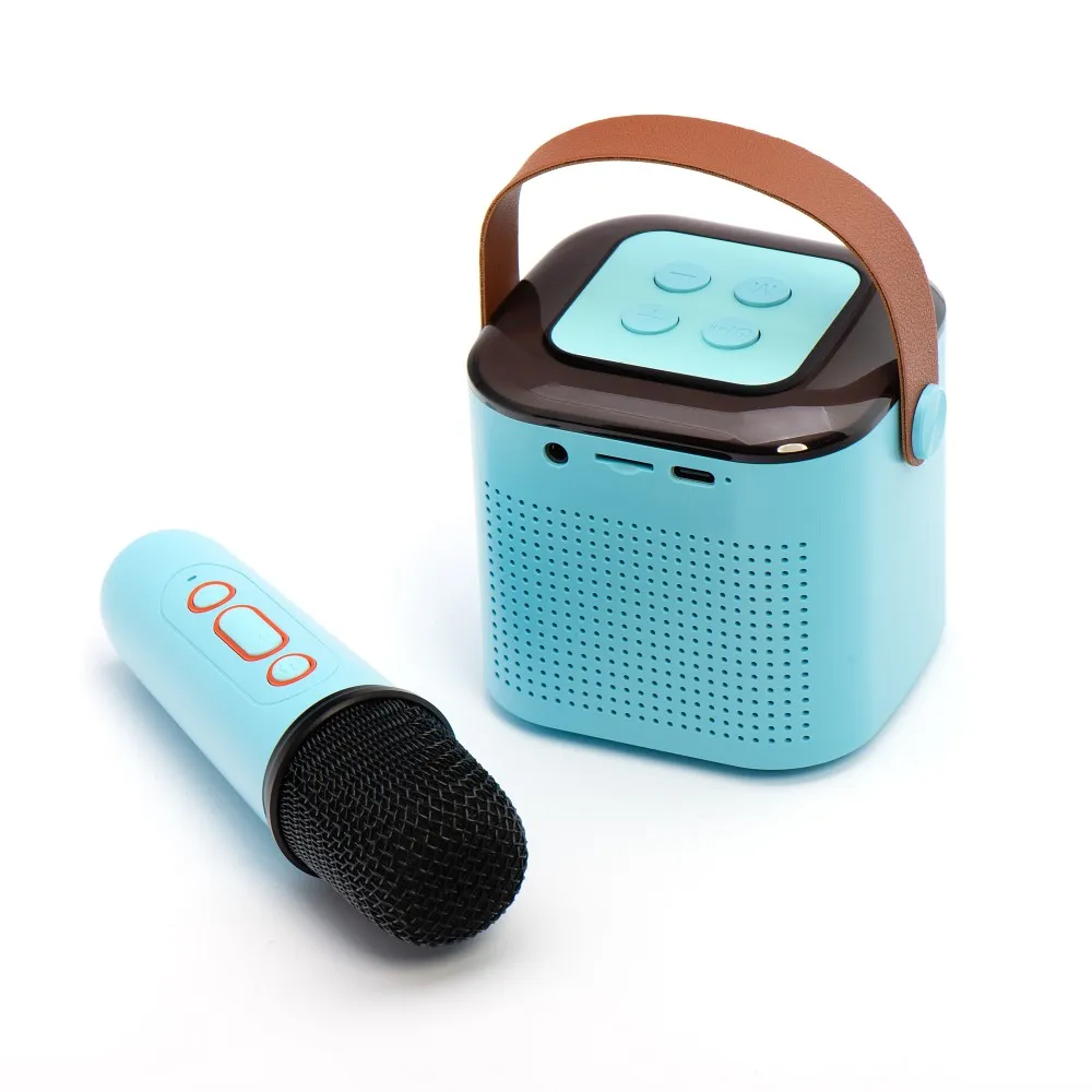 Mikrofon Zestaw karaoke LED Bluetooth Y1 niebieski Oppo Find X3 Pro