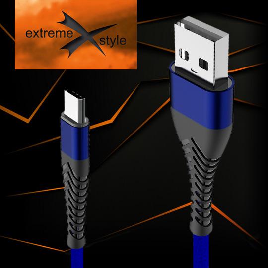 Kabel USB eXtreme Spider 3A 1m Typ-C niebieski NOKIA 6.1 Plus / 2