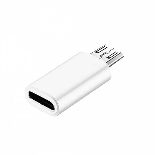 Adapter przejciwka USB Typ-C na USB Micro biay Oppo Find X3 Lite