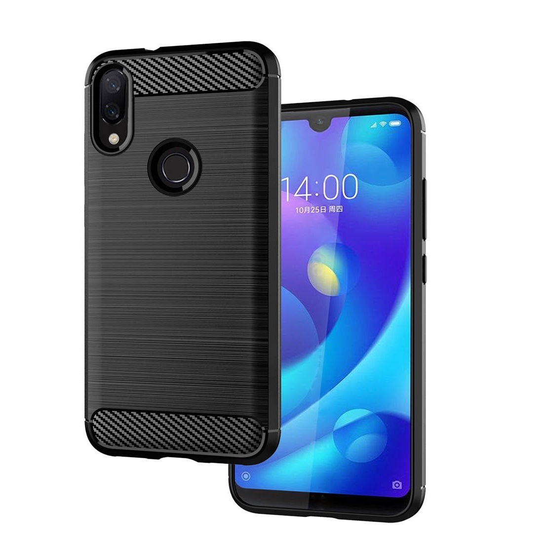 Pokrowiec etui pancerne Karbon Case czarne ALCATEL 1B 2022