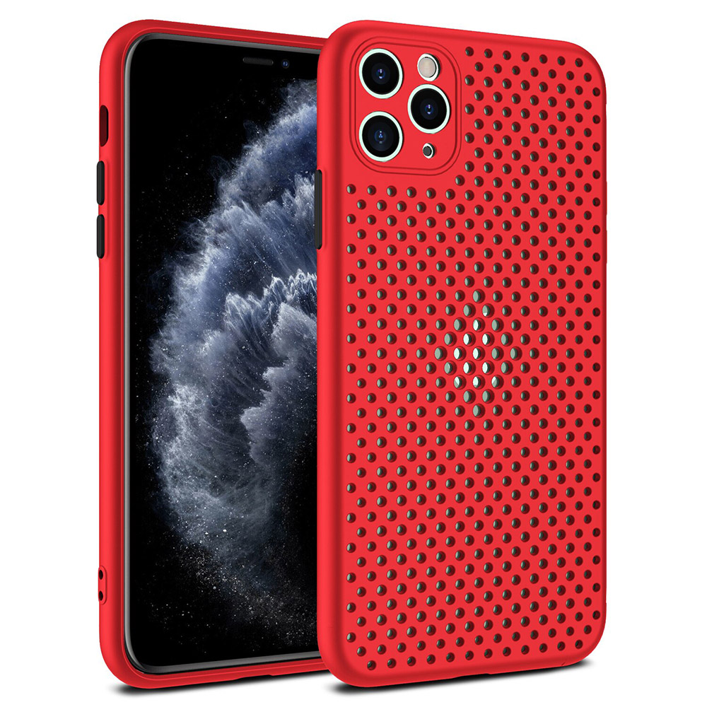 Pokrowiec etui silikonowe Breath Case czerwone APPLE iPhone 11 Pro