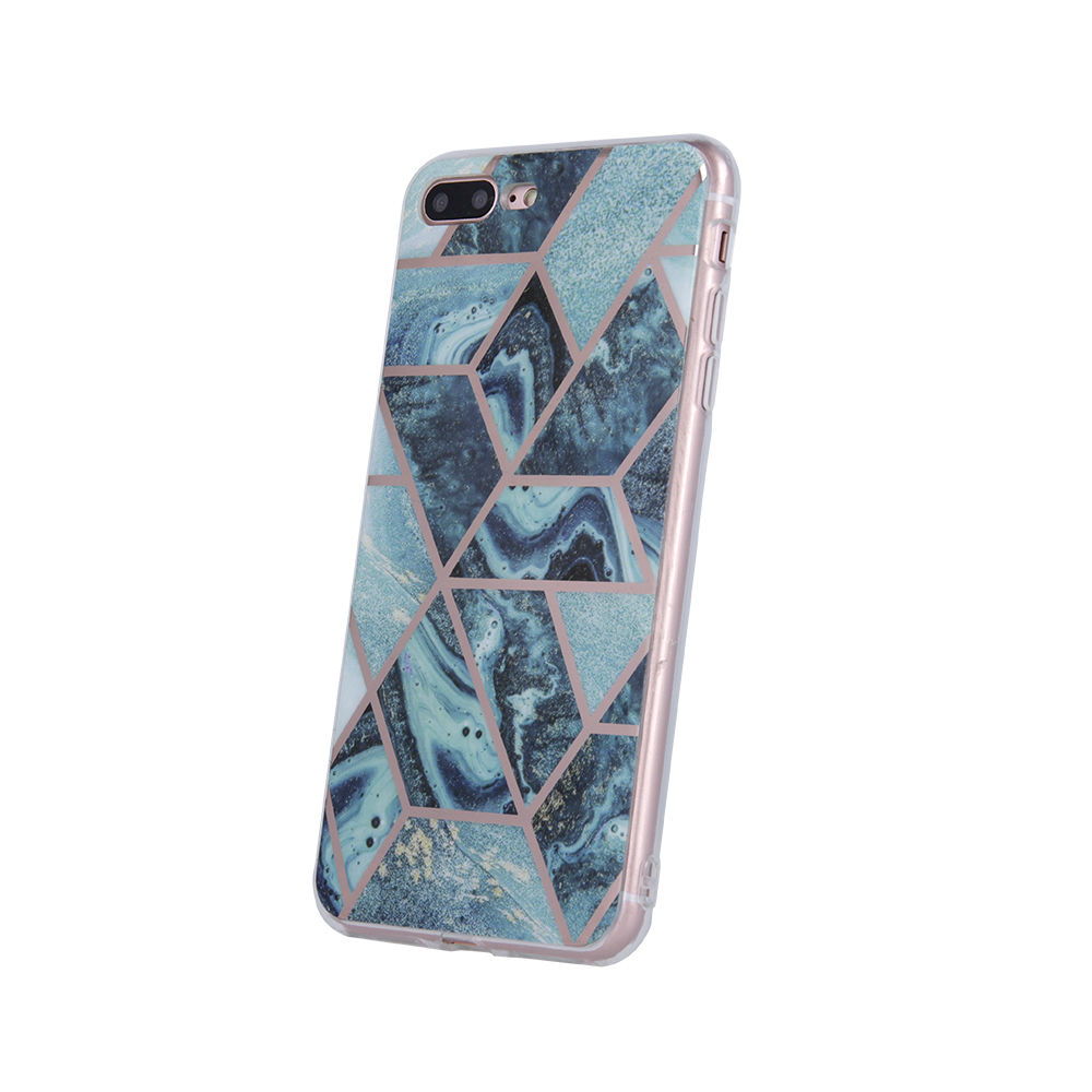 Pokrowiec etui silikonowe Geometric Marmur niebieskie APPLE iPhone 12 Mini