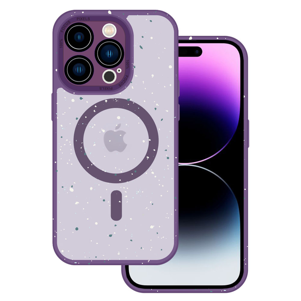 Pokrowiec etui Magnetic Splash Frosted Case fioletowy APPLE iPhone 14 Pro