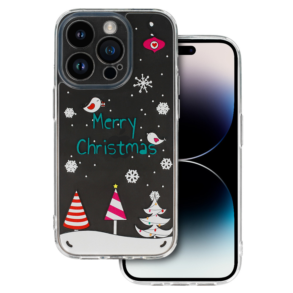 Pokrowiec etui witeczne Christmas Case wzr 4 Clear APPLE iPhone 14 Pro