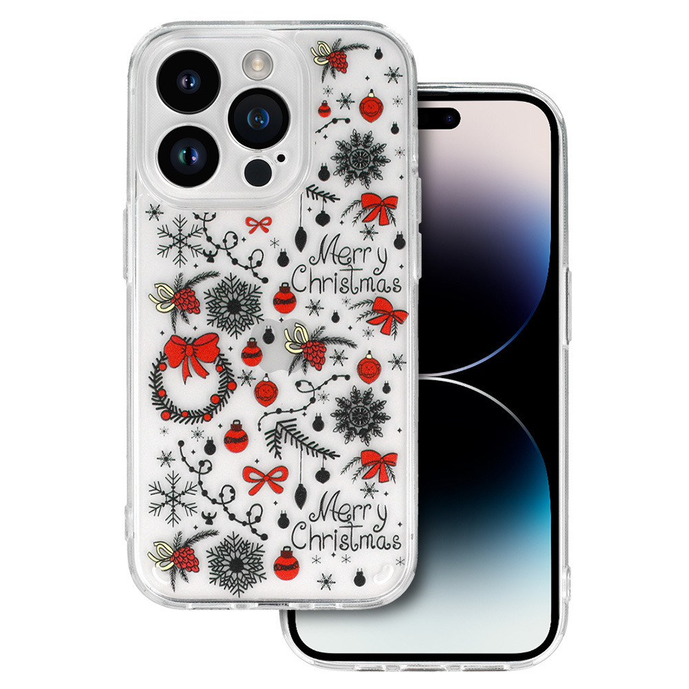 Pokrowiec etui witeczne Christmas Case wzr 5 Clear APPLE iPhone 14 Pro