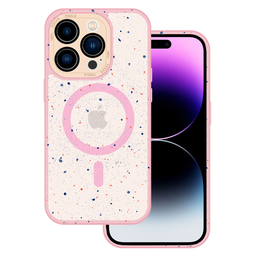 Pokrowiec etui Magnetic Splash Frosted Case jasnorowy APPLE iPhone 14 Pro Max