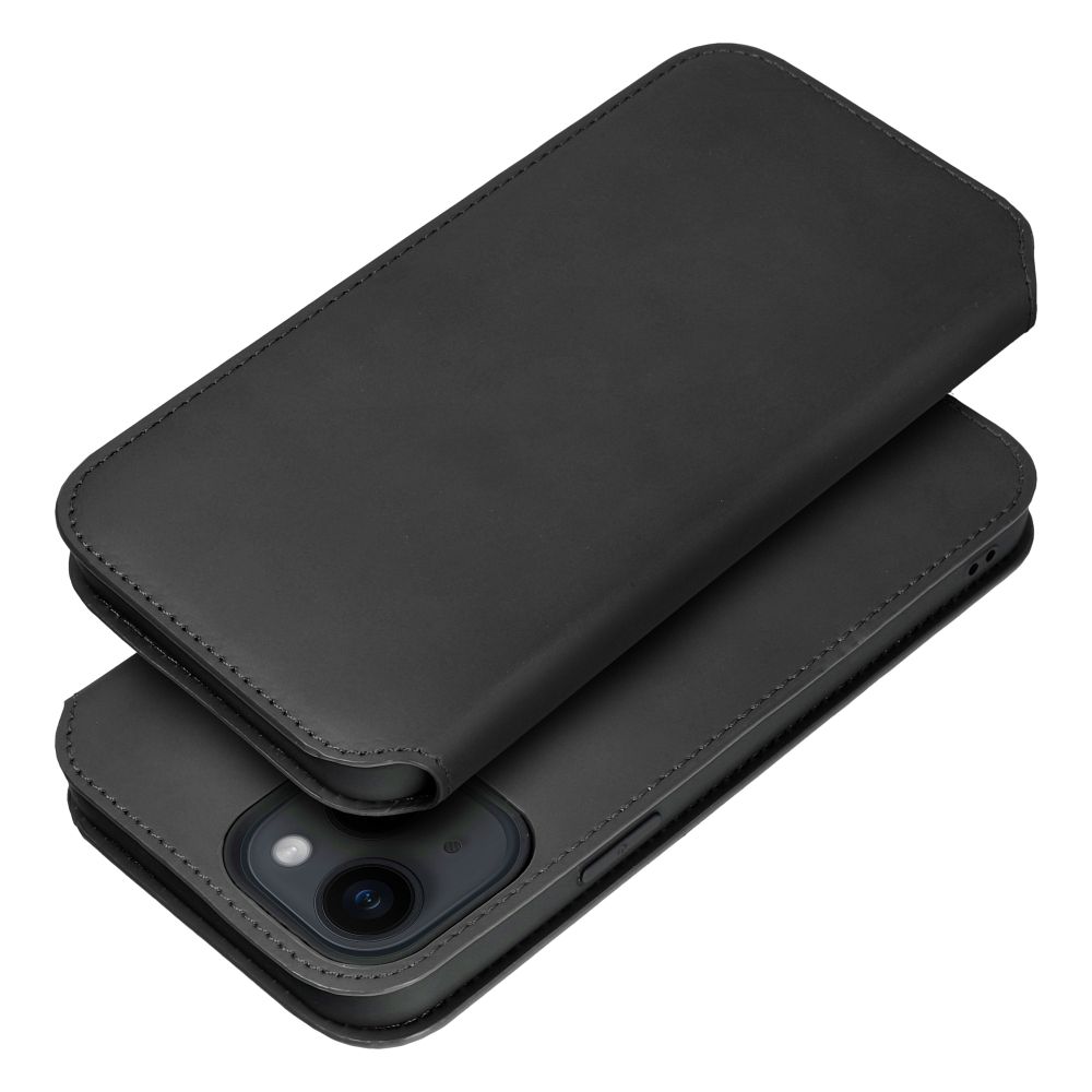 Pokrowiec etui z klapk Dual Pocket czarne APPLE iPhone 15