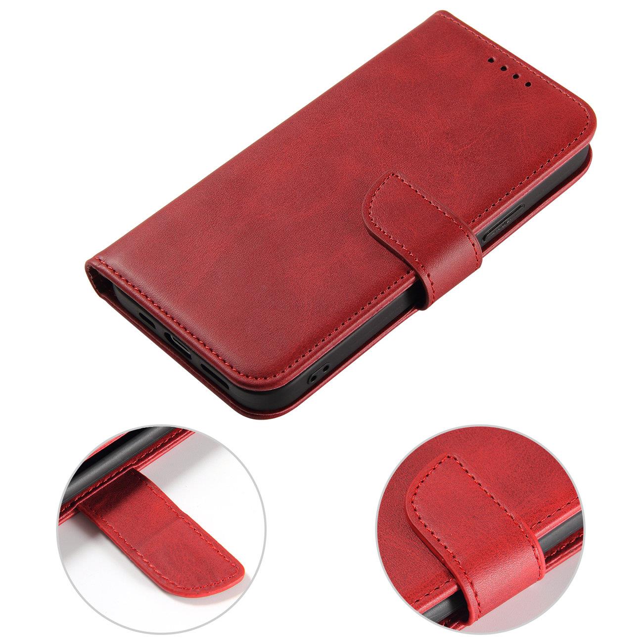 Pokrowiec etui z klapk na magnes Fancy Magnet czerwone APPLE iPhone 15 Plus / 2