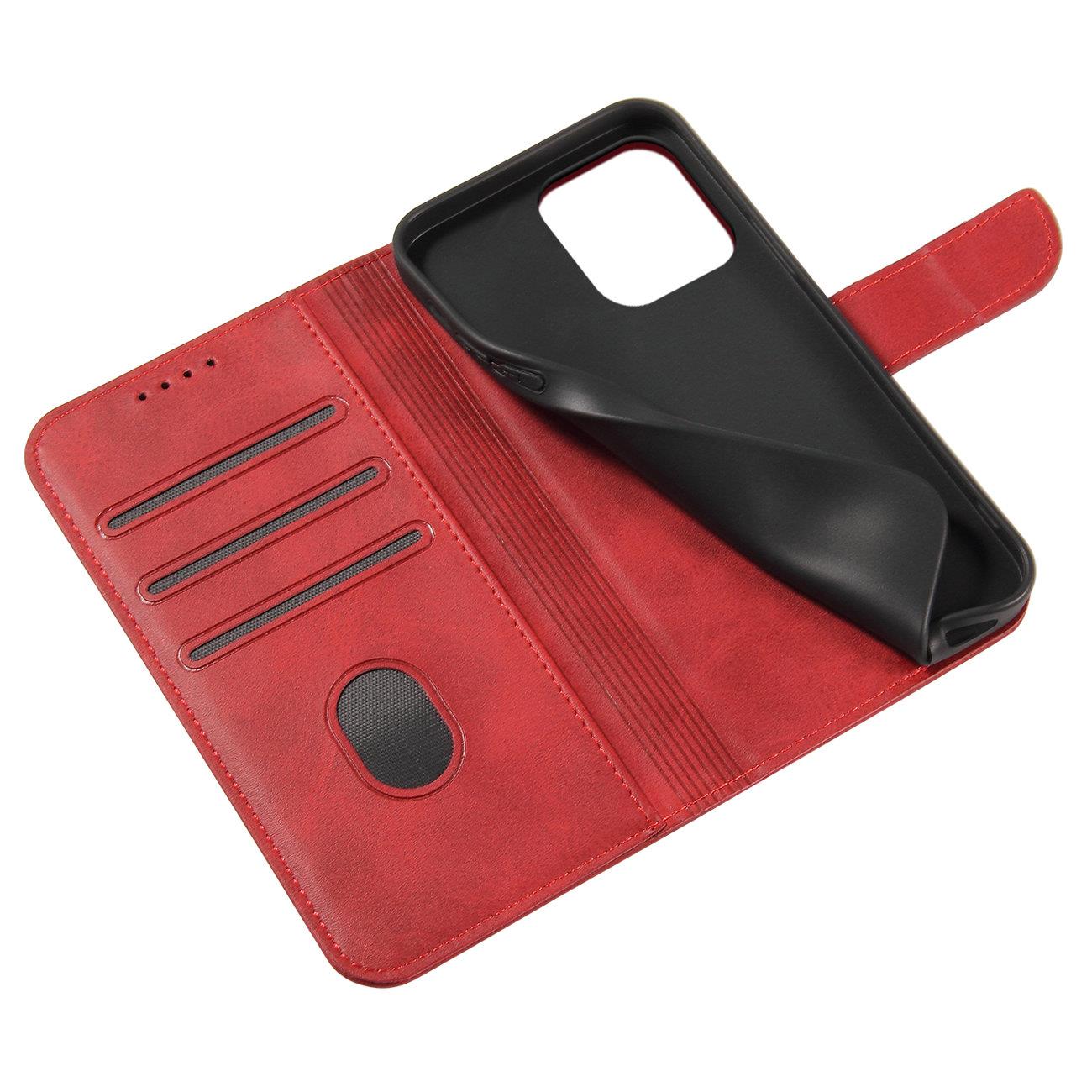Pokrowiec etui z klapk na magnes Fancy Magnet czerwone APPLE iPhone 15 Plus / 5
