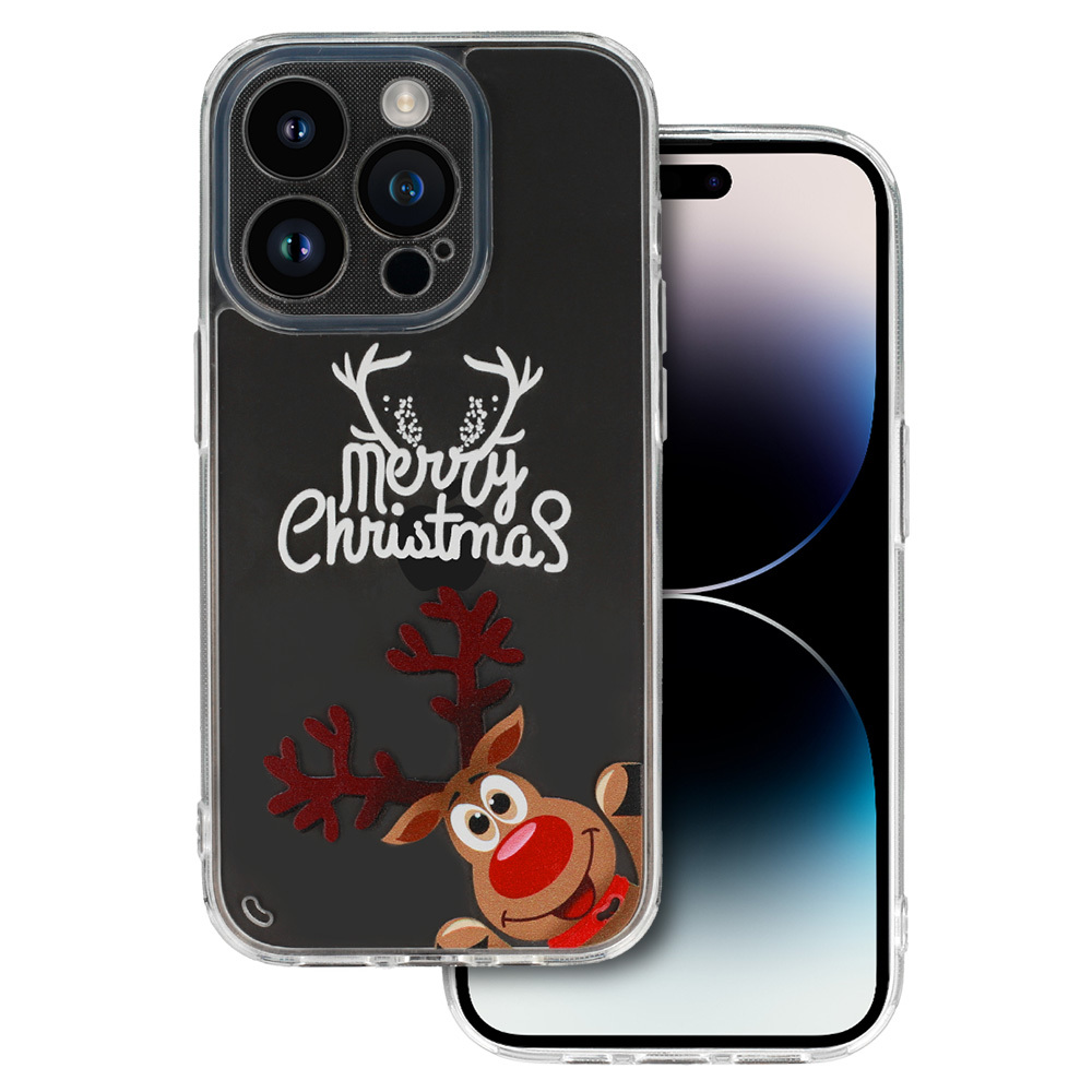 Pokrowiec etui witeczne Christmas Case wzr 1 Clear APPLE iPhone 15 Pro