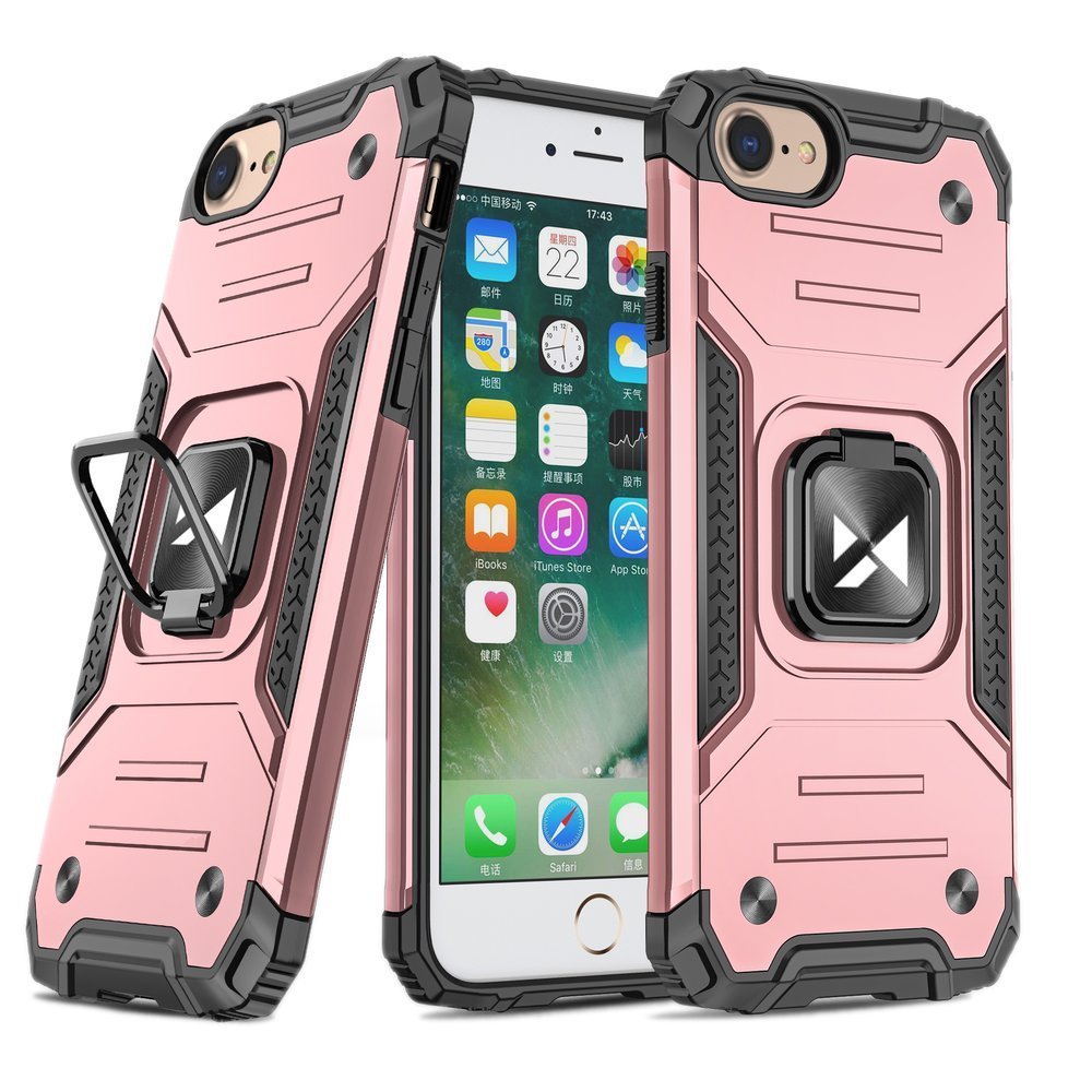 Pokrowiec etui pancerne Wozinsky Ring Armor różowe APPLE iPhone 15 Pro Max