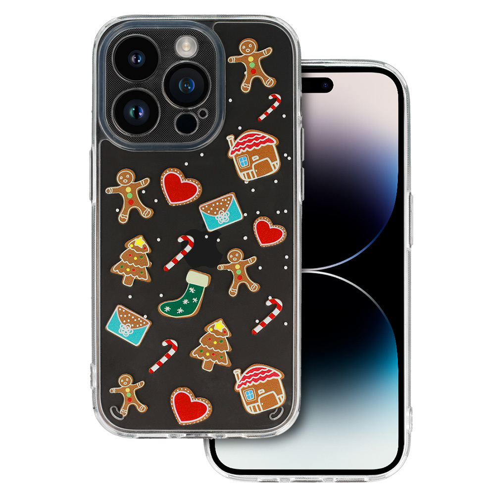 Pokrowiec etui witeczne Christmas Case wzr 2 Clear APPLE iPhone 15 Pro Max