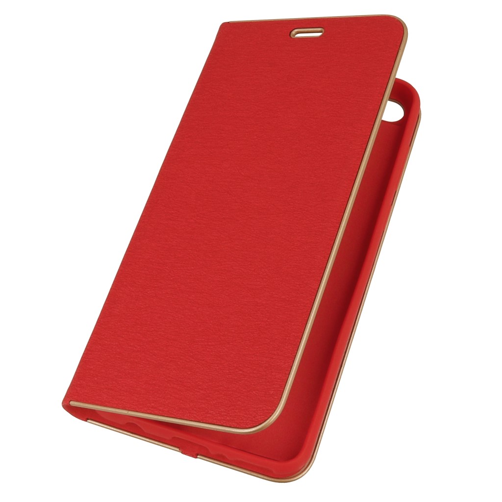 Pokrowiec etui Portfelowe z ramk Vennus Book czerwone APPLE iPhone SE 2022