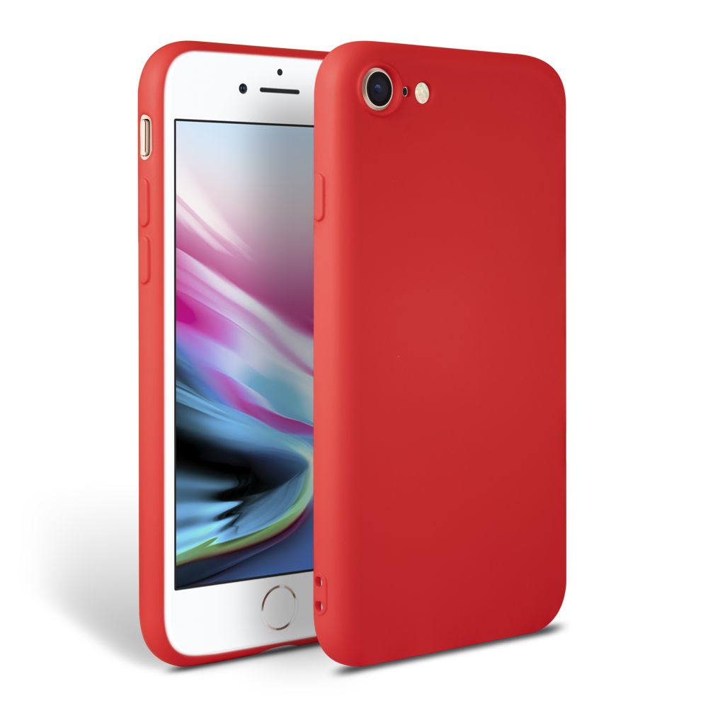 Pokrowiec Etui Silikonowe Tech-protect Icon Czerwone APPLE iPhone SE 3