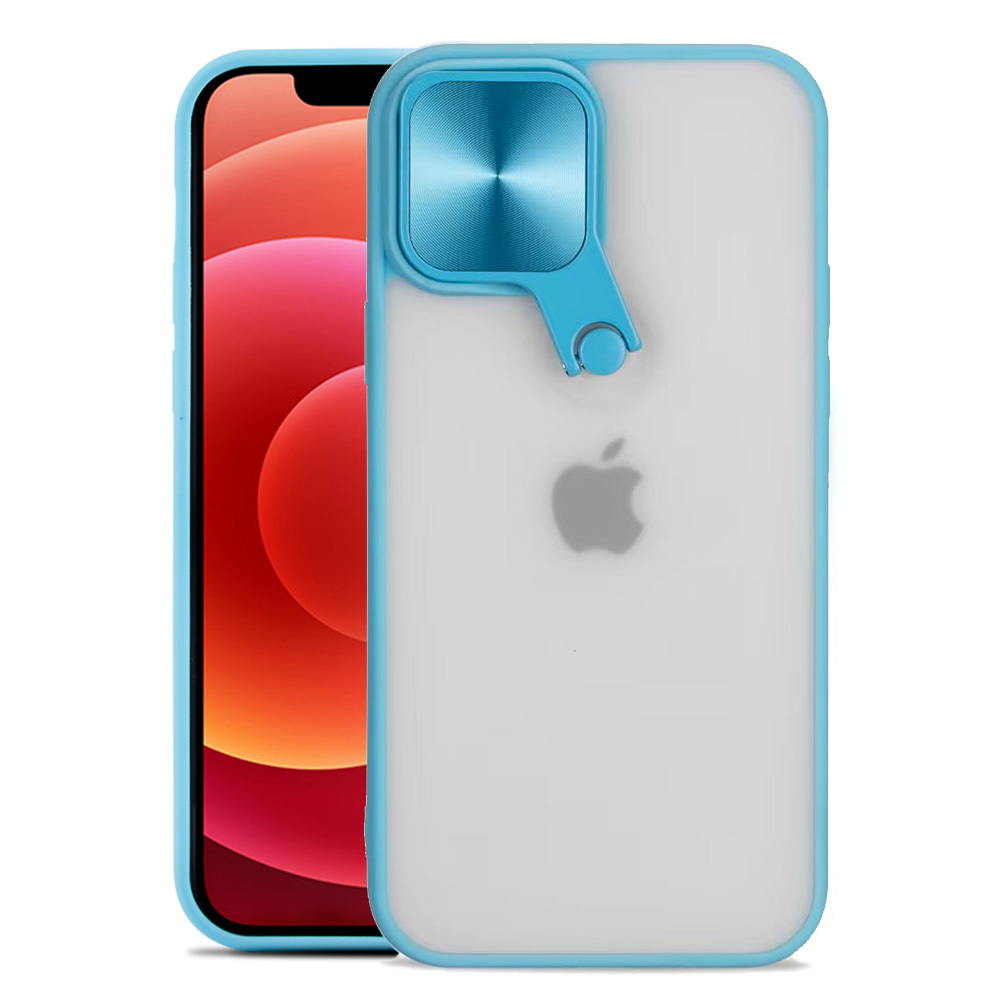 Pokrowiec etui z ochron obiektywu Cyclops Case niebieskie APPLE iPhone SE 3