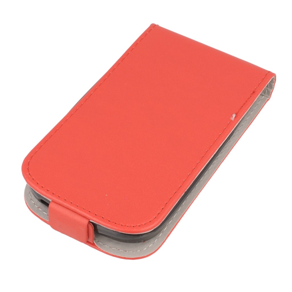 Pokrowiec z klapk na magnes Prestige Slim Flexi czerwony ALCATEL One Touch Pop C3 / 2