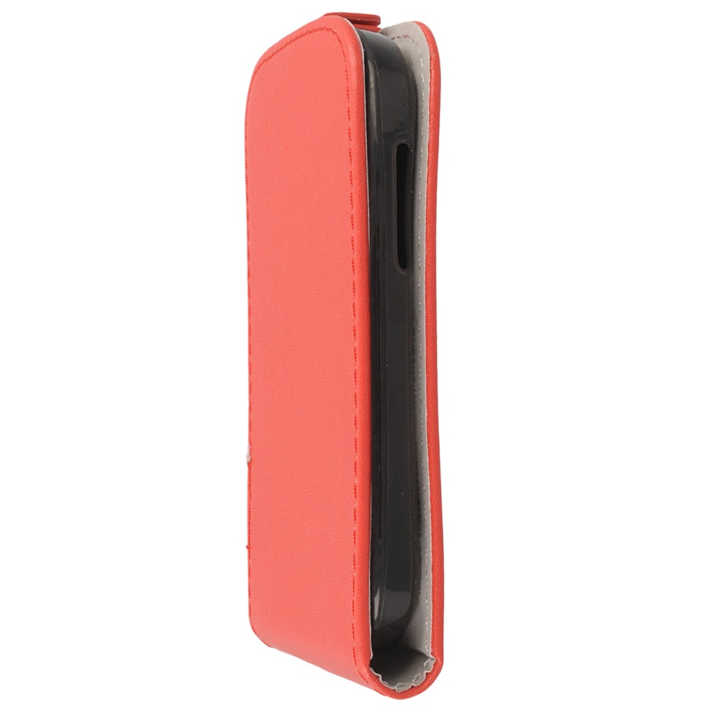 Pokrowiec z klapk na magnes Prestige Slim Flexi czerwony ALCATEL One Touch Pop C3 / 5