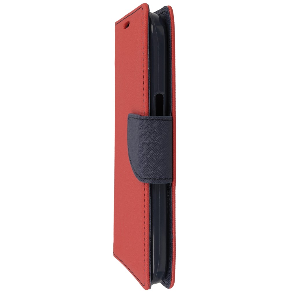 Pokrowiec etui z klapk na magnes Fancy Case czerwono-granatowe ALCATEL One Touch Pop C9 / 6
