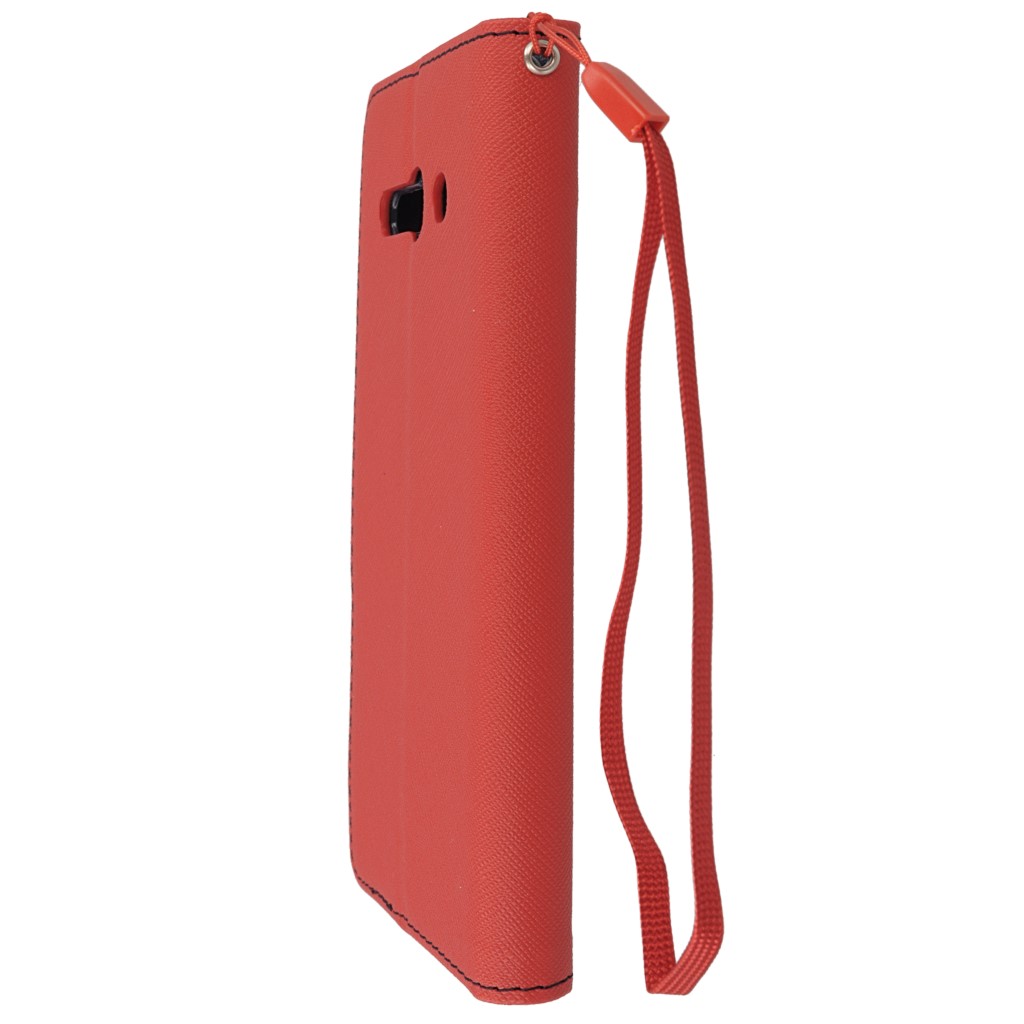 Pokrowiec etui z klapk na magnes Fancy Case czerwono-granatowe ALCATEL One Touch Pop C9 / 7