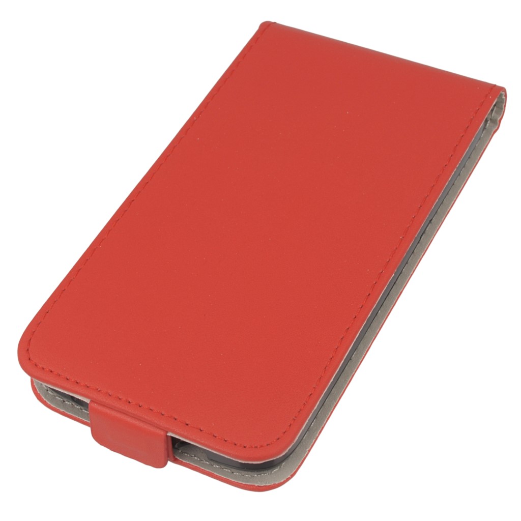 Pokrowiec z klapk na magnes Prestige Slim Flexi czerwony ALCATEL One Touch Pop 2 4.5 cala / 2