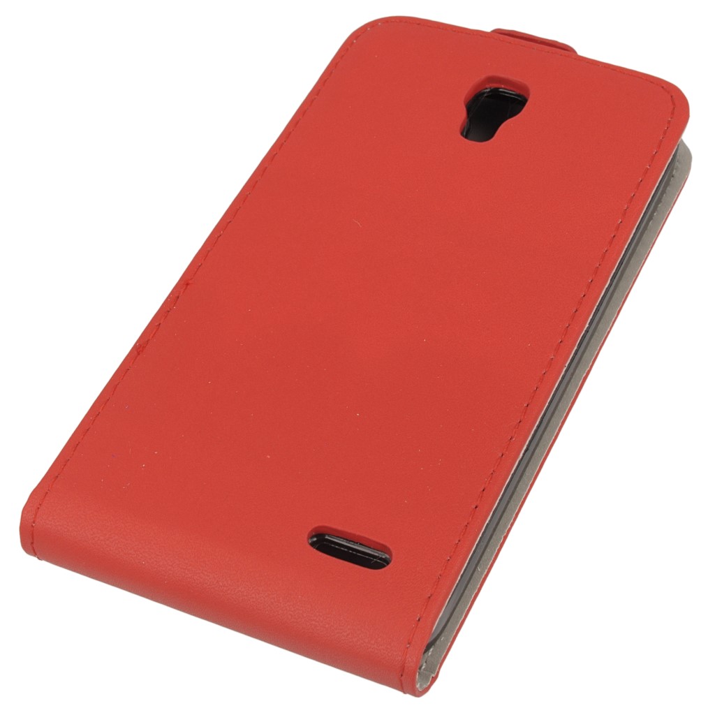 Pokrowiec z klapk na magnes Prestige Slim Flexi czerwony ALCATEL One Touch Pop 2 4.5 cala / 5