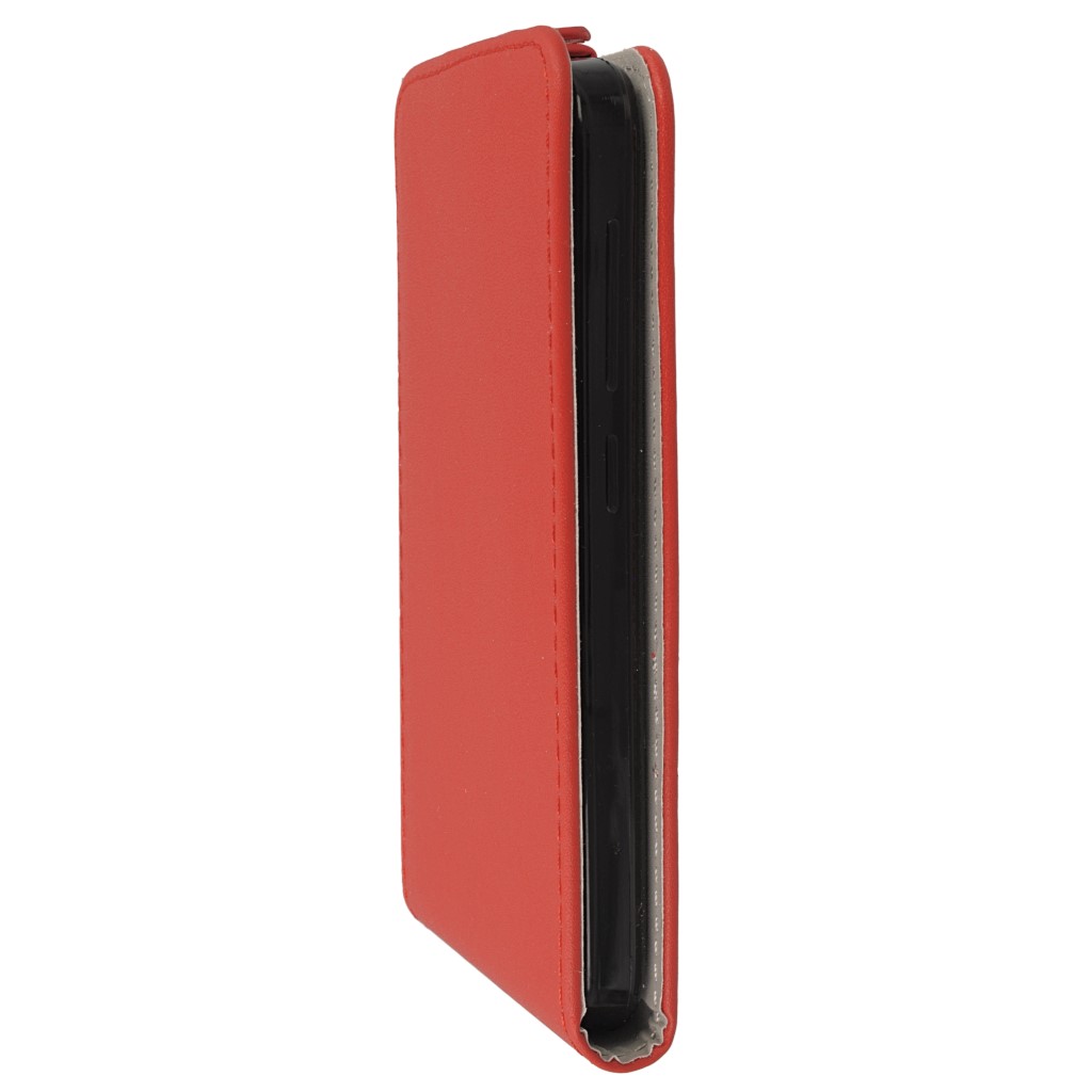 Pokrowiec z klapk na magnes Prestige Slim Flexi czerwony ALCATEL One Touch Pop 2 4.5 cala / 6