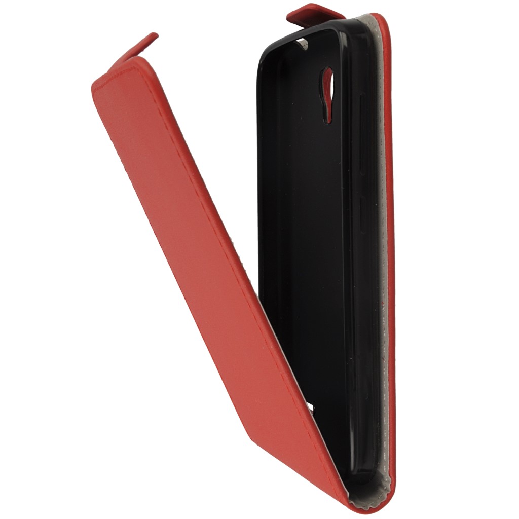 Pokrowiec z klapk na magnes Prestige Slim Flexi czerwony ALCATEL One Touch Pop 2 4.5 cala / 7