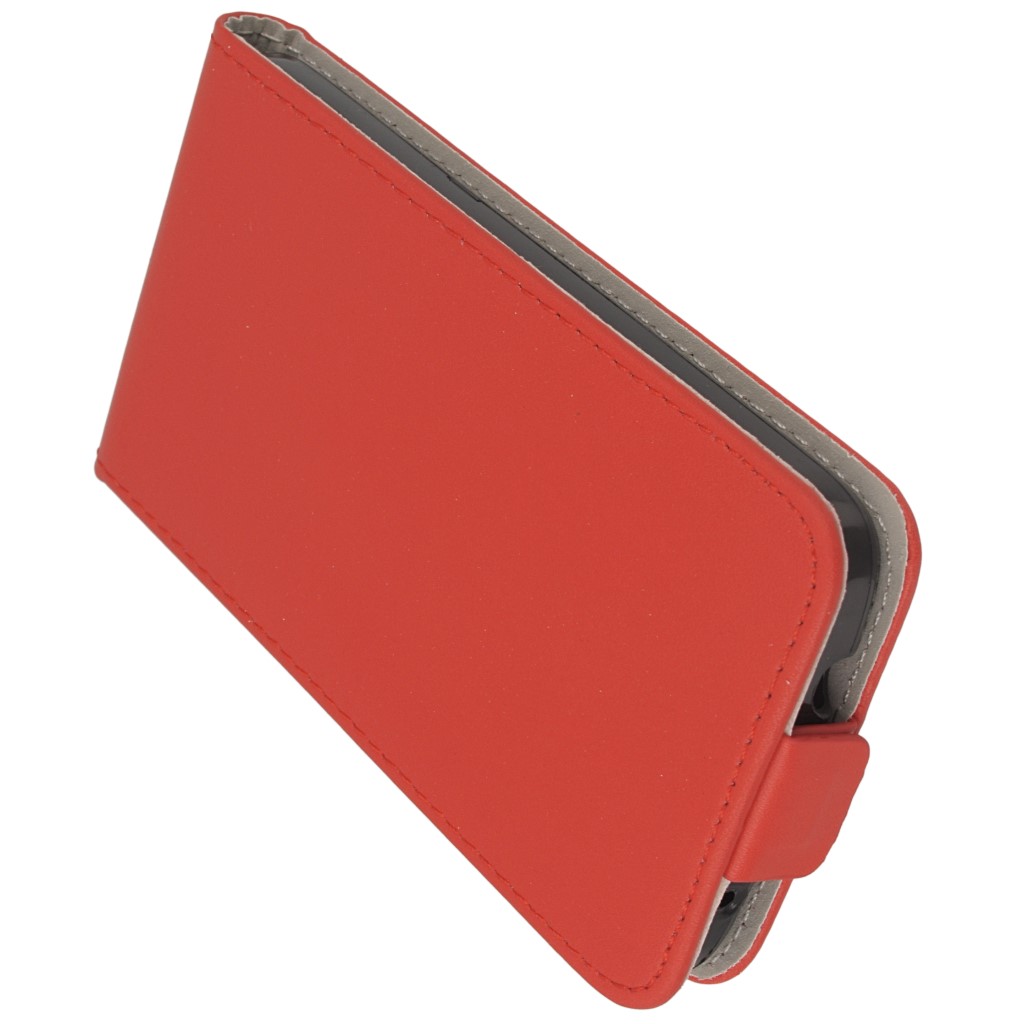 Pokrowiec z klapk na magnes Prestige Slim Flexi czerwony ALCATEL One Touch Pop 2 4.5 cala / 8