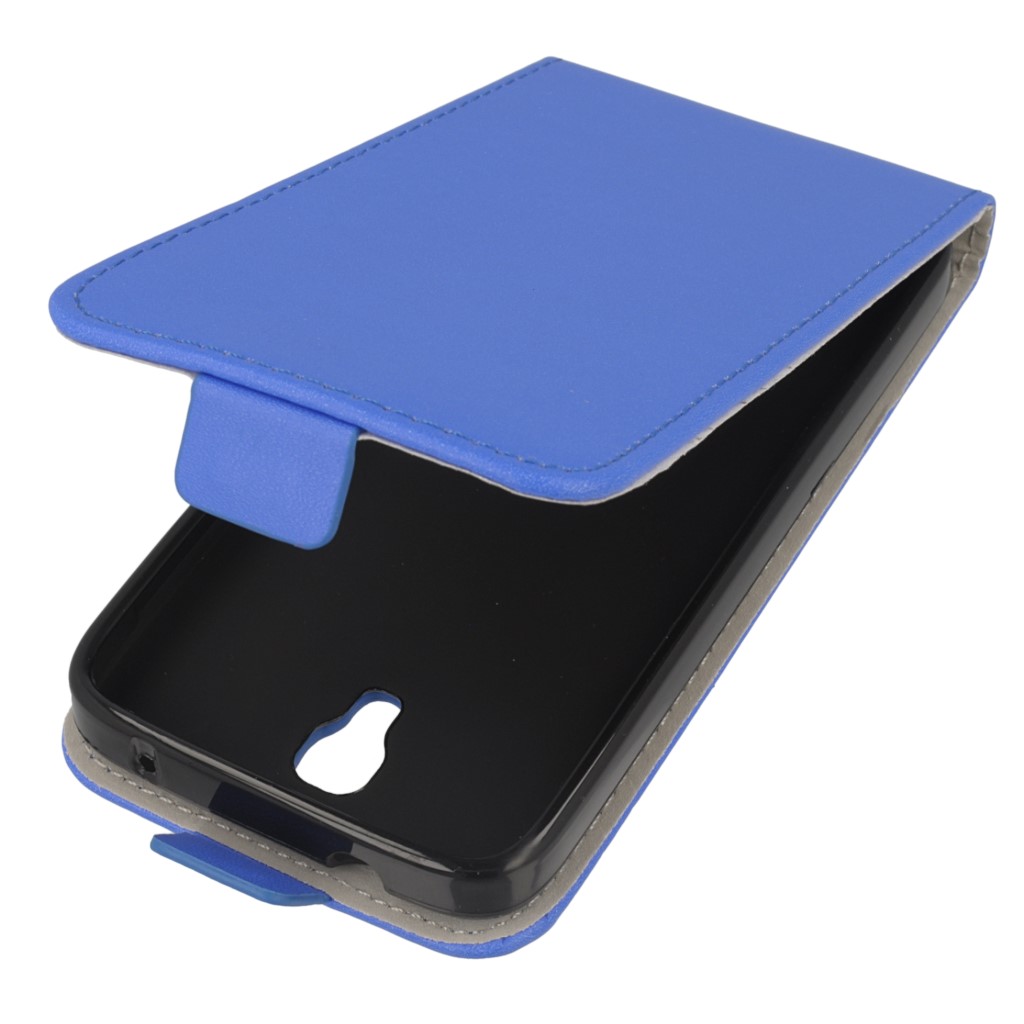 Pokrowiec z klapk na magnes Prestige Slim Flexi niebieski ALCATEL One Touch Pop 2 4.5 cala