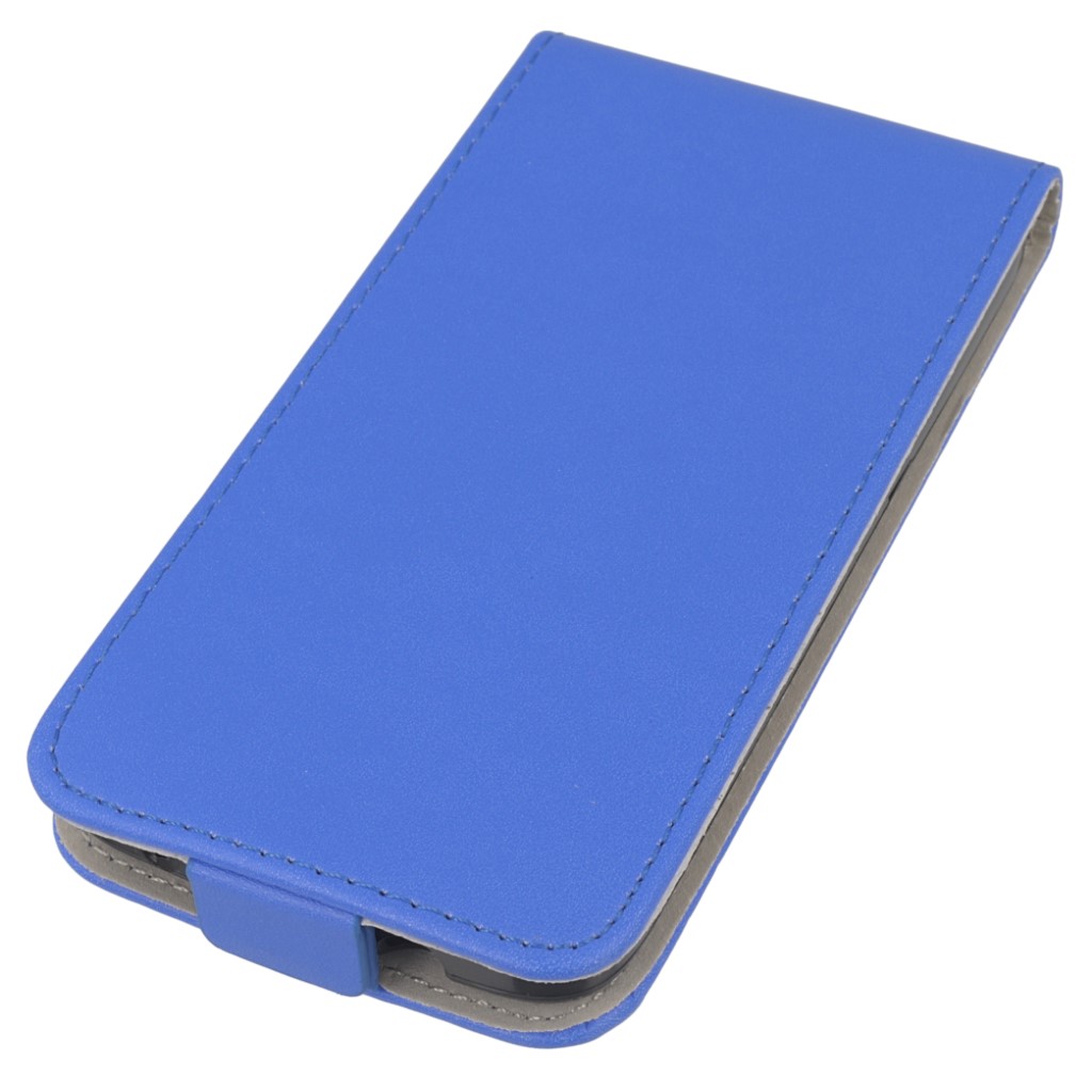 Pokrowiec z klapk na magnes Prestige Slim Flexi niebieski ALCATEL One Touch Pop 2 4.5 cala / 2