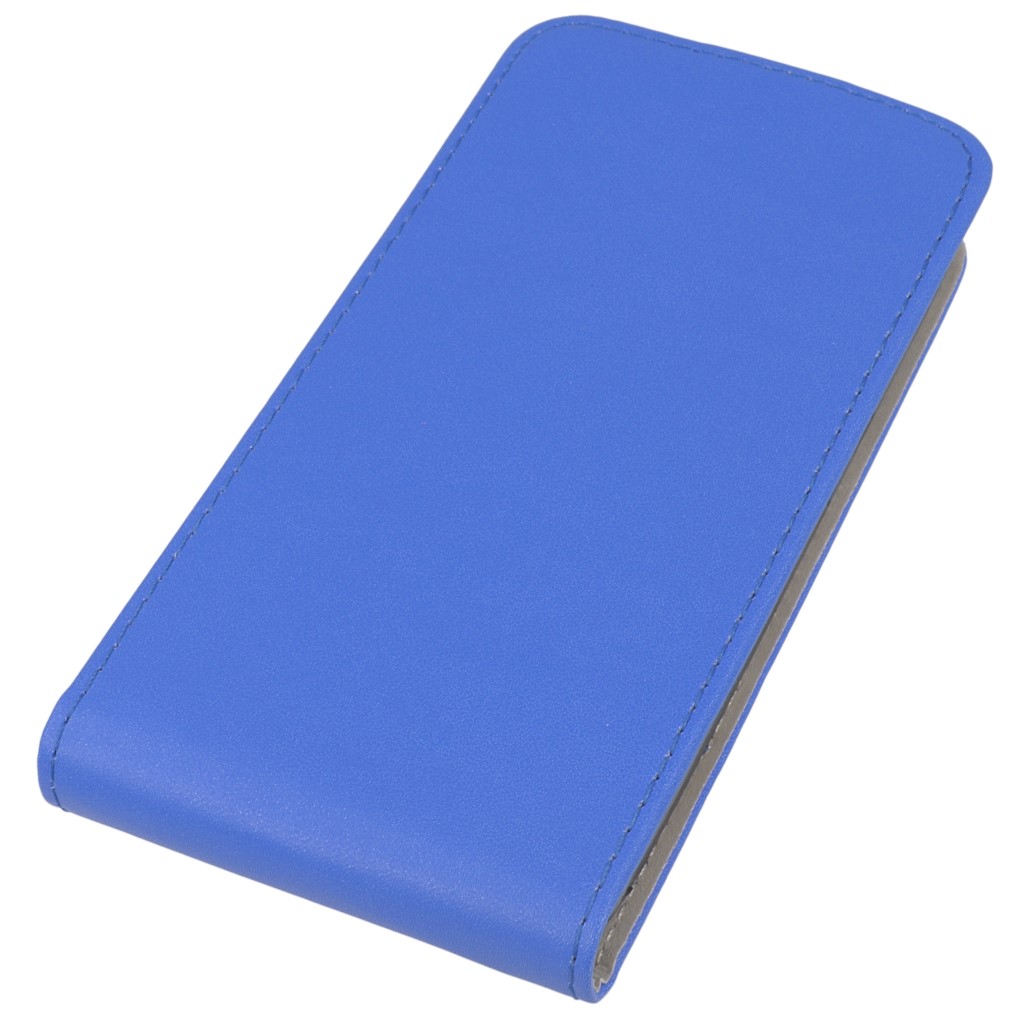Pokrowiec z klapk na magnes Prestige Slim Flexi niebieski ALCATEL One Touch Pop 2 4.5 cala / 3
