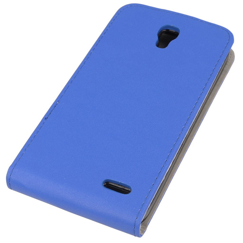 Pokrowiec z klapk na magnes Prestige Slim Flexi niebieski ALCATEL One Touch Pop 2 4.5 cala / 5