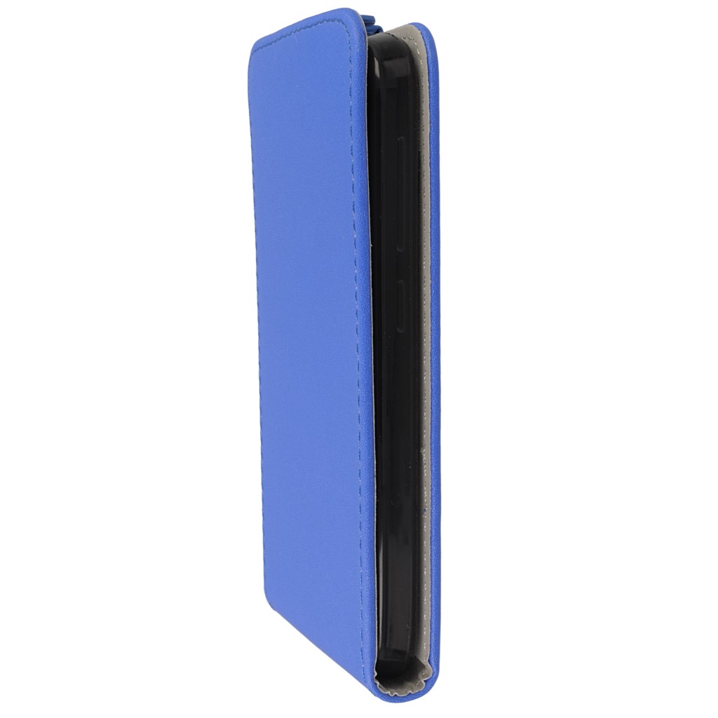 Pokrowiec z klapk na magnes Prestige Slim Flexi niebieski ALCATEL One Touch Pop 2 4.5 cala / 6